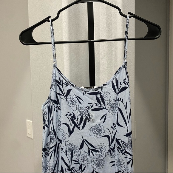 Thakoon Collective Leaf A-Line Midi Dress Floral Blue Womens Size 4 Rose Print - Picture 7 of 9